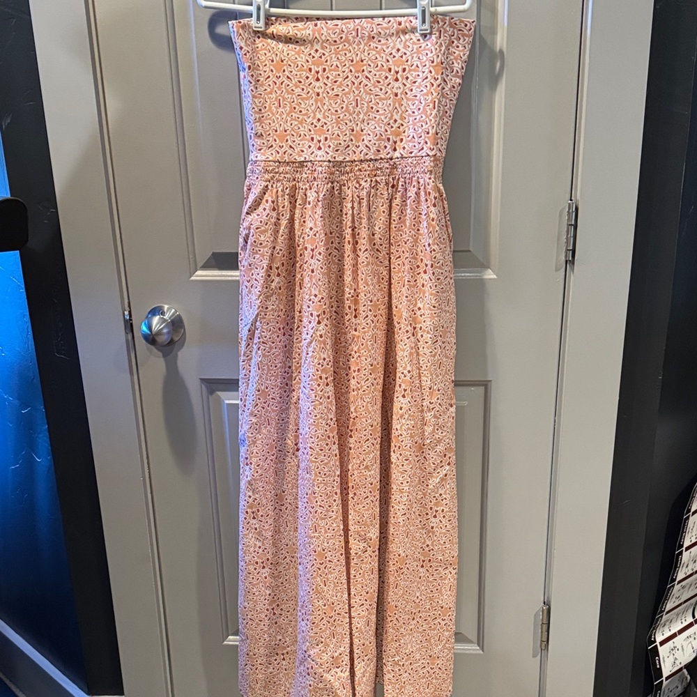 Ethos Paris Coral Strapless Dress